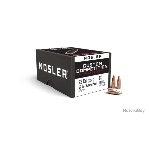 Nosler 100 Ogives 224 52 gr HPBT