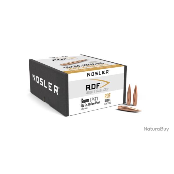 Nosler 100 Ogives 6mm 105 gr RDF HPBT