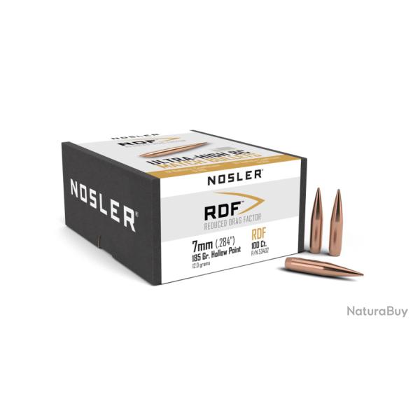 Nosler 100 Ogives 7mm 185 gr RDF HPBT