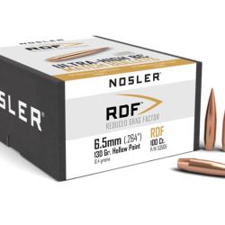 Nosler 100 Ogives 6.5mm 130 gr RDF HPBT