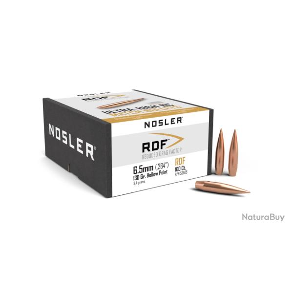 Nosler 100 Ogives 6.5mm 130 gr RDF HPBT