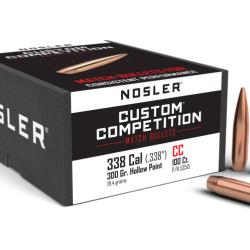 Nosler 100 Ogives 338 300 gr CC HPBT
