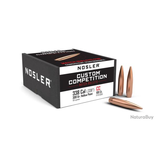 Nosler 100 Ogives 338 300 gr CC HPBT