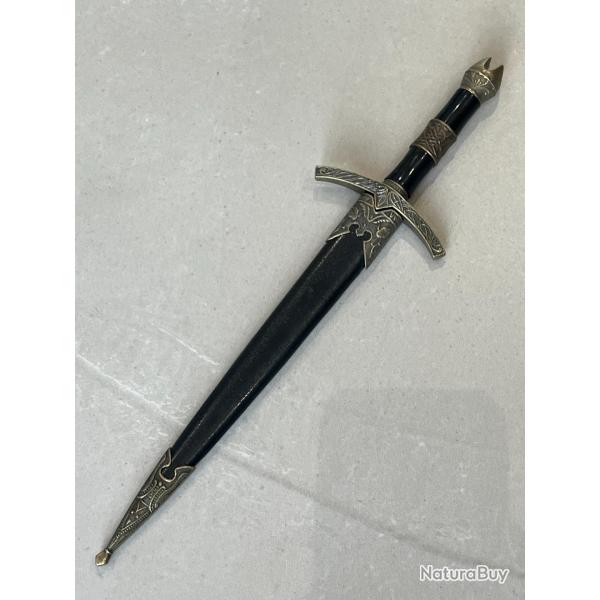 �p�e miniature d�corative - Motifs h�raldiques & pommeau sculpt� - 30 cm