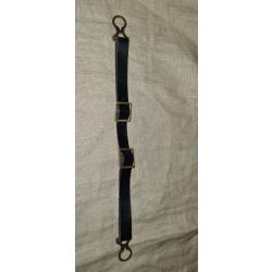 Jugulaire laiton pour casque &agrave; pointe cuir &eacute;pais WW1   ( L3 )