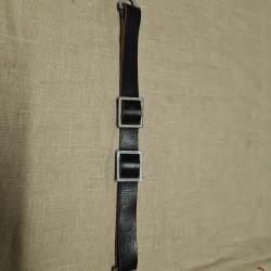 Jugulaire fer pour casque &agrave; pointe cuir &eacute;pais WW1   ( 4F )