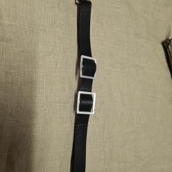 Jugulaire fer pour casque &agrave; pointe cuir &eacute;pais WW1   ( 5F )