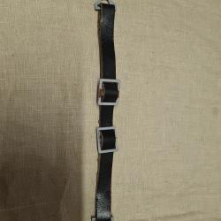 Jugulaire fer pour casque &agrave; pointe cuir &eacute;pais WW1   ( 3F )