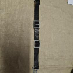 Jugulaire fer pour casque &agrave; pointe cuir &eacute;pais WW1   ( 2F )