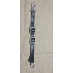 Jugulaire fer pour casque &agrave; pointe cuir &eacute;pais WW1   ( F6+)