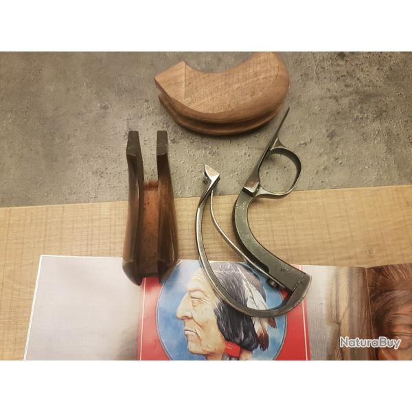 crosse+pontet+ressort de chien +2 JEUX DE PLAQUETTES POUR UBERTI 1873 BIRDHEAD