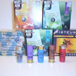 LOT DE CARTOUCHE CALIBRE 12  PLOMB 9  33BJ