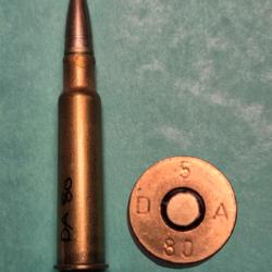 Une rare 7,5 x 53,5 R Suisse pour tube reducteur 9Cm pak arm&eacute;e Suisse Tracente .