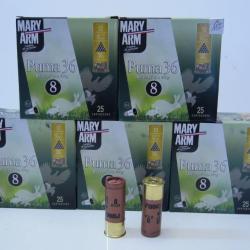 LOT DE CARTOUCHE CALIBRE 12 PUMA 36 N&deg; DE PLOMB 8