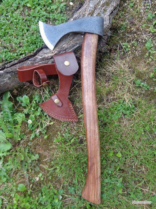 Hache Viking Décorative – Lame Acier, Manche Bois, 52 Cm, 1 Kg – Pour Cosplay, LARP, Décoration – Étui Inclus - 7