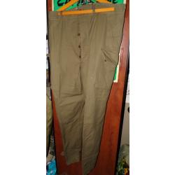 PANTALON MODELE 47 DE L'ARMEE FRANCAISE AVEC TAMPON , GUERRE INDOCHINE, TAILLE 49 MILITAIRE SOIT 52