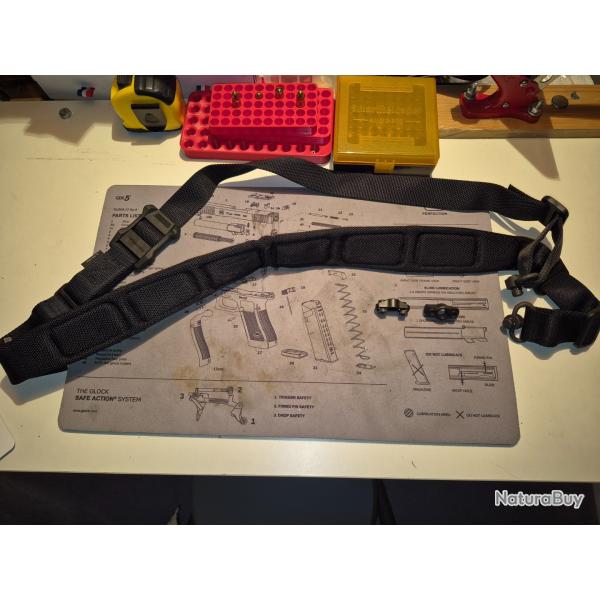 Sangle MS1 matelass�e Noir avec attaches QD