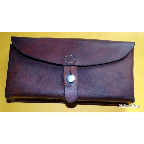 SUISSE :ETUI EN CUIR POUR CARTOUCHIERE DE L'ARMEE SUISSE , DATE 1967  FABRICANT DANS LE TAMPON