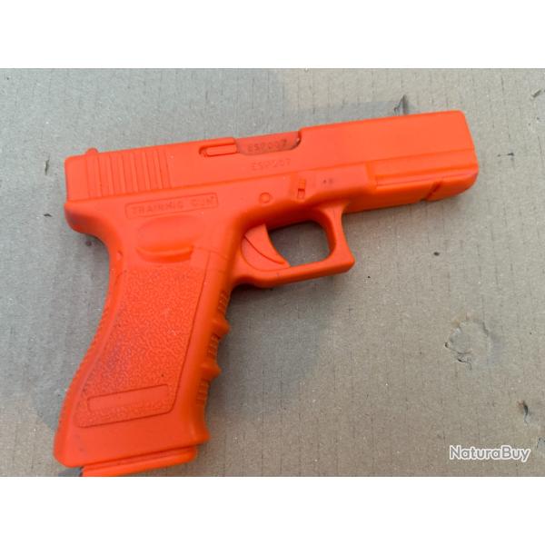 Pistolet Entra�nement Caoutchouc Orange Glock 17