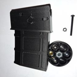 chargeur porte 1 barrillet ar 15 court umarex hdr50 , tr50 3d pla+carbone avec munitions cadeau