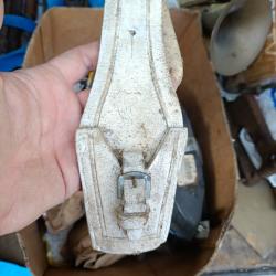 Porte fourreau militaire grp cuir blanc