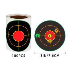 3 Rouleau 300 cibles r&eacute;actives multicolores nouvelle cibles autocollante zz