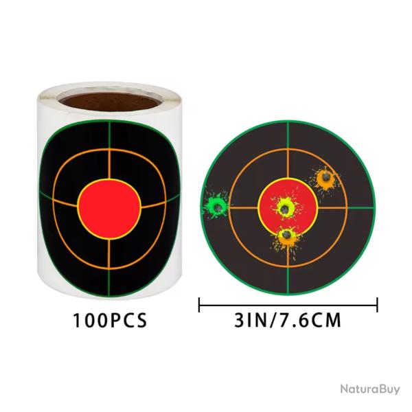 cibles top r�active multicolores nouvelle G 3 Rouleau 300 cibles promo limit�e ! Pour Tireur sportif