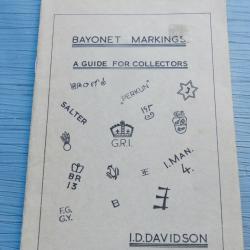 BAYONET MARKINGS - A Guide for Collectors de I.D. Davidson