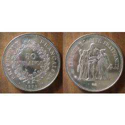 France 50 Francs 1979 Piece Hercules Argent Hercule