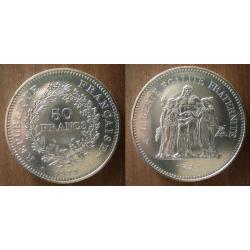 France 50 Francs 1979 Piece Hercules Argent Hercule
