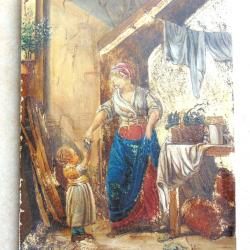 Huile sur bois 19&egrave;me