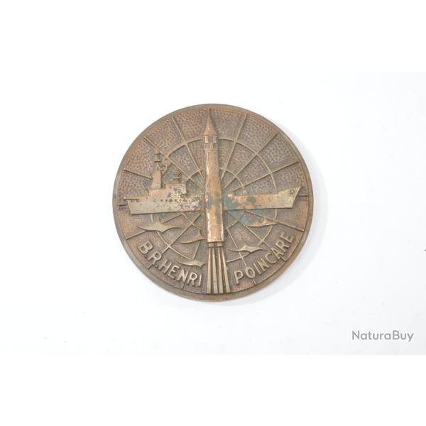 Tape de bouche Marine Nationale B.R. HENRI POINCARE bronze Arthus Bertrand Paris D�coration souvenir