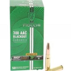 Munitions Fiocchi 300 AAC Blackout 200 gr FMJ Subsonic - boite de 50