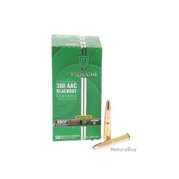 Munitions Fiocchi 300 AAC Blackout 200 gr FMJ Subsonic - boite de 50