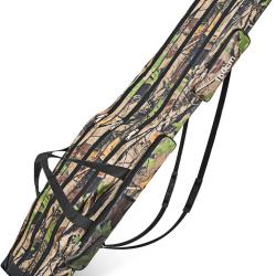 Housse de Transport Canne &agrave; P&ecirc;che Pliante 150cm Plusieurs Poches Imperm&eacute;able Grande Capacit&eacute; Oxford