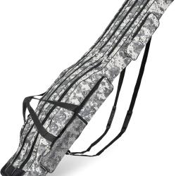 Housse de Canne &agrave; P&ecirc;che Pliante 150cm Imperm&eacute;able Oxford Plusieurs Poches Grande Capacit&eacute;