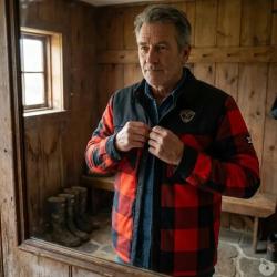 Chemise Sugar Shack Rouge Coton Premium Homme de &agrave; 3XL