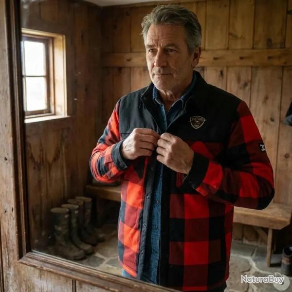 Chemise Sugar Shack Rouge Coton Premium Homme de � 3XL