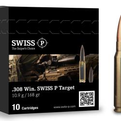 SWISS P cal.308 Win TARGET BTHP 168gr - 10.9 grammes /100