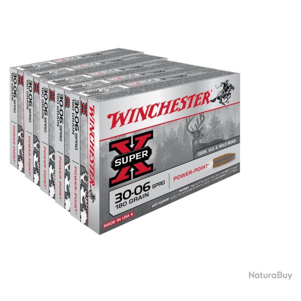 100 BALLES WINCHESTER 30-06 POWER POINT 180GR DEC