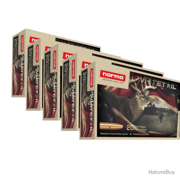 100 BALLES NORMA 300 Win Mag WHITETAIL 180GR DEC