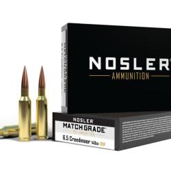 Nosler 20 cartouches MGA-6.5mm Creedmoor 140 gr RDF HPBT