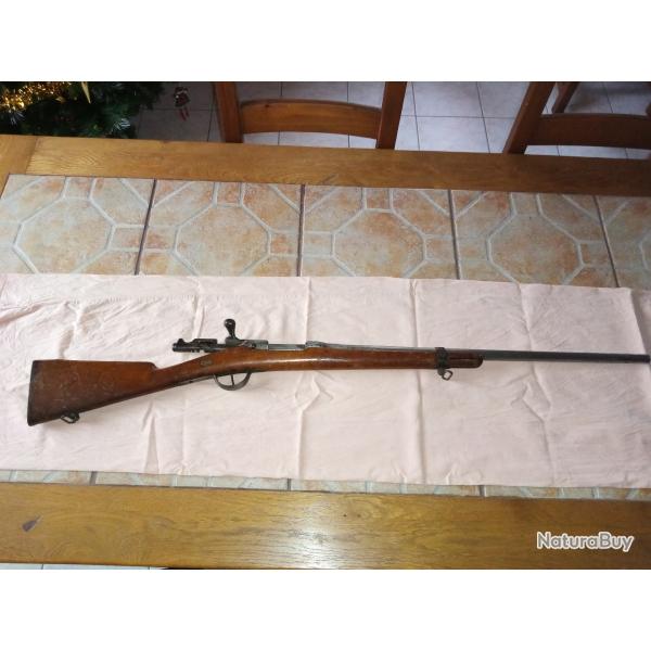 Fusil GRAS Mod 1868 S80 , modifi� calibre 24..