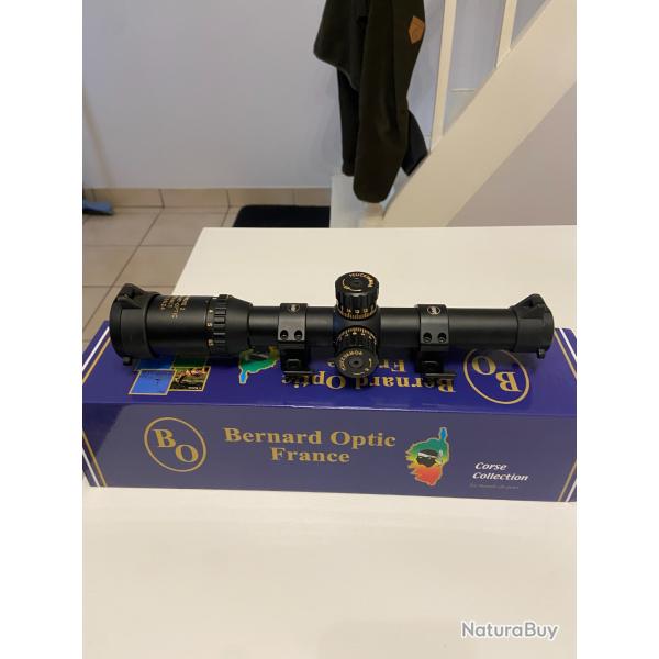 A vendre lunette BERNARD- OPTIC Maquis 2 1-6.5x24 avec colliers amovible x2 fourni