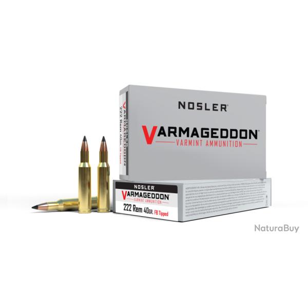 Nosler 20 cartouches VGA-222 Rem 40 gr VG FBT 20