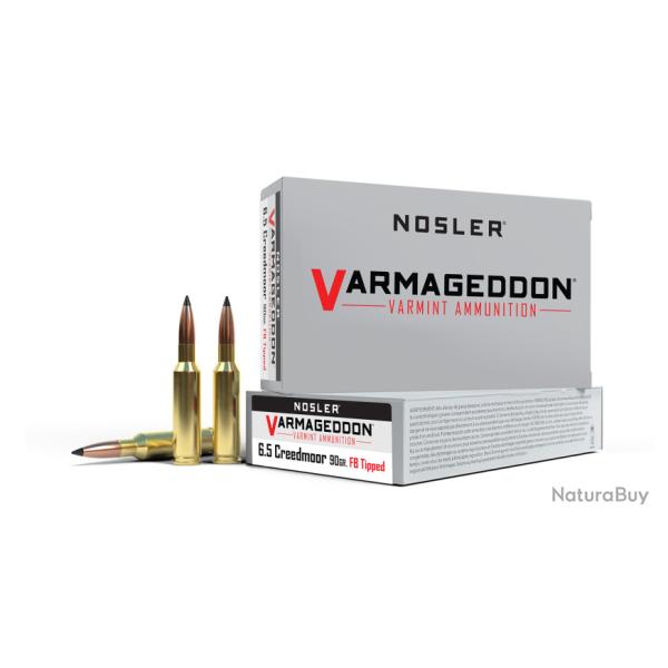 Nosler 20 cartouches VGA-6.5mm Creedmoor 90 gr VG FBT