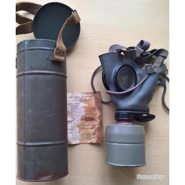 Masque � gaz Fran�ais DP d�fense passive WW2