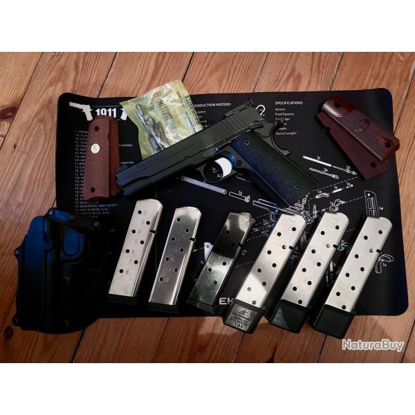 Pistolet sig sauer 1911 black target en 45acp + 6 chargeur (3x8 + 3x10) 25 coups max comme neuf