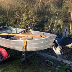 Barque Aluminium La Malti&egrave;re 2m85, Remorque et Moteur