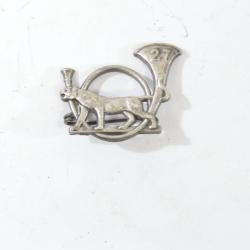 Insigne 27e Bataillon de Chasseur Alpin, 27 BCA, Fraisse Paris, dos lisse.